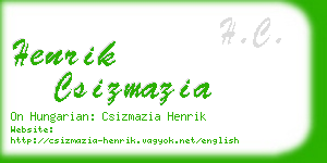 henrik csizmazia business card